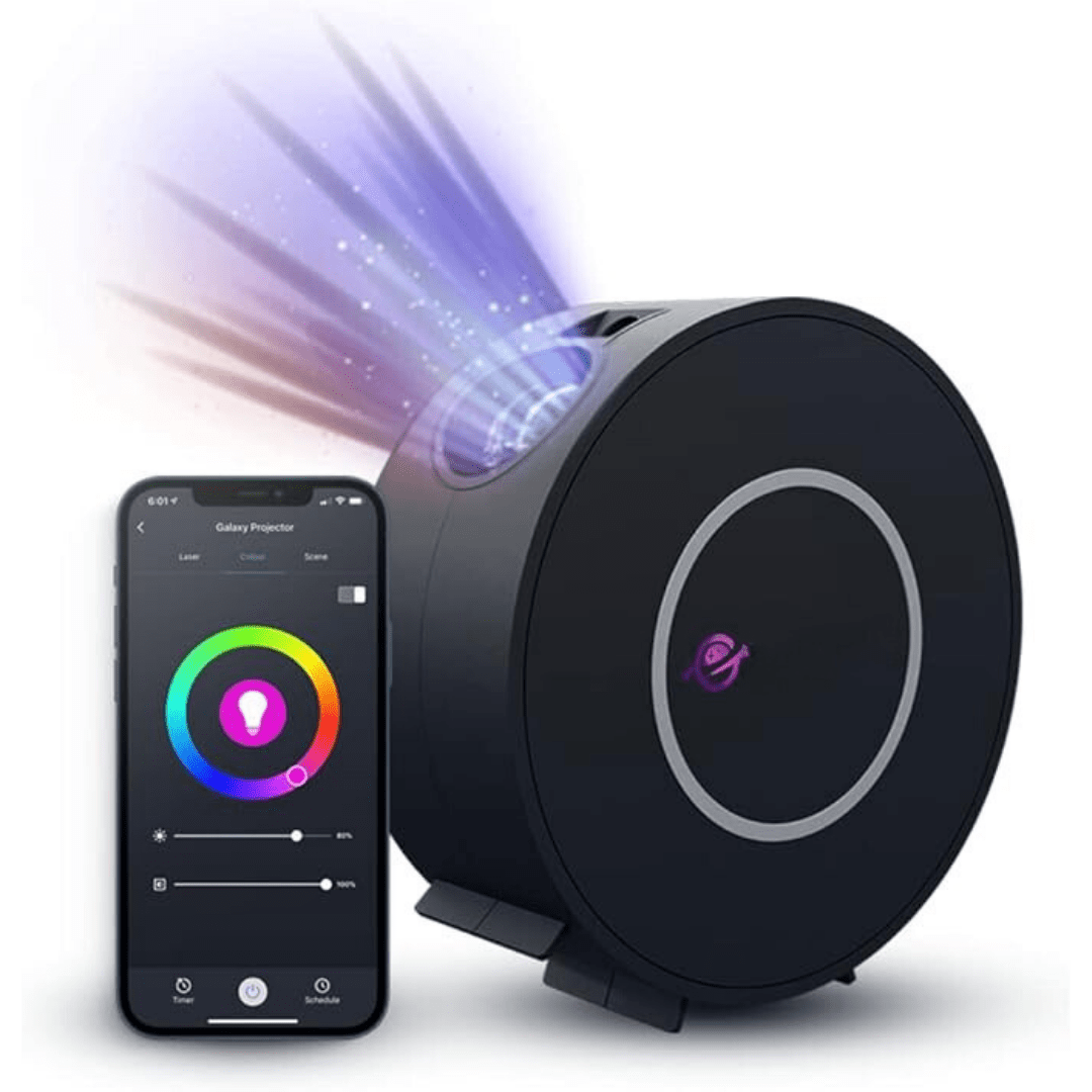 CosmiGlow | Galaxy Projector met Sterrenhemel & Kleureffecten – Draaibare 360° Lichtshow voor Slaapkamer of Relaxruimte