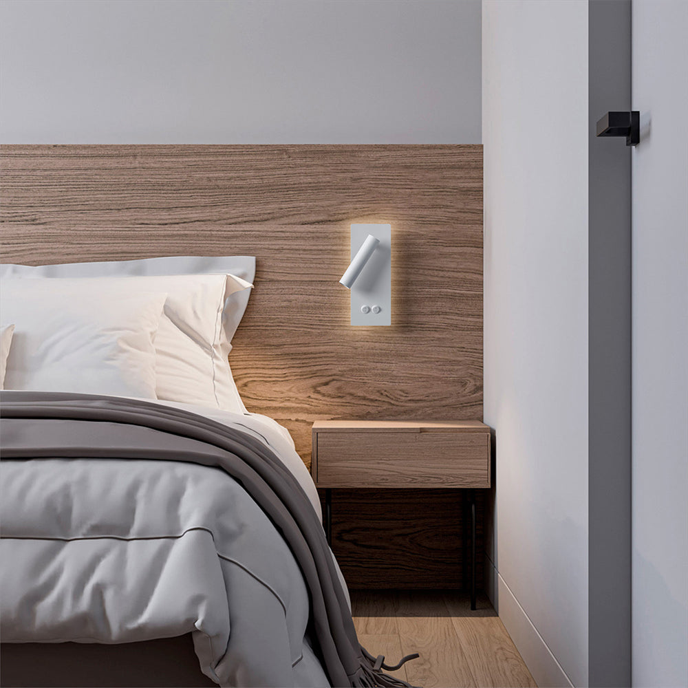 Lunavo | LED Wandlamp met Flexibele Leesarm – USB & Hardwired of Plug-in Bedverlichting