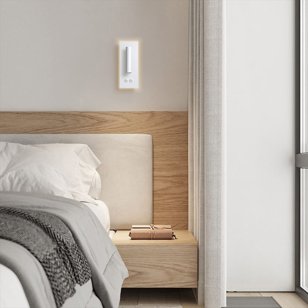 Lunavo | LED Wandlamp met Flexibele Leesarm – USB & Hardwired of Plug-in Bedverlichting