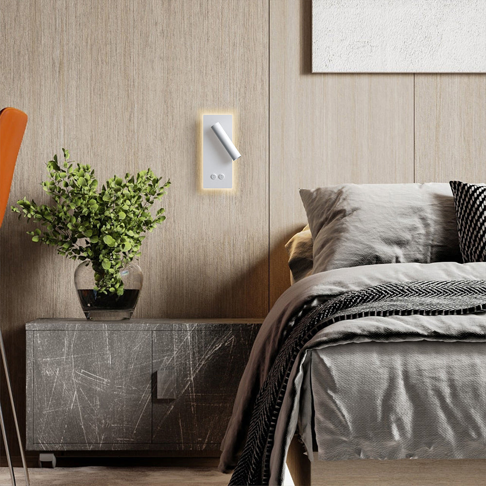 Lunavo | LED Wandlamp met Flexibele Leesarm – USB & Hardwired of Plug-in Bedverlichting
