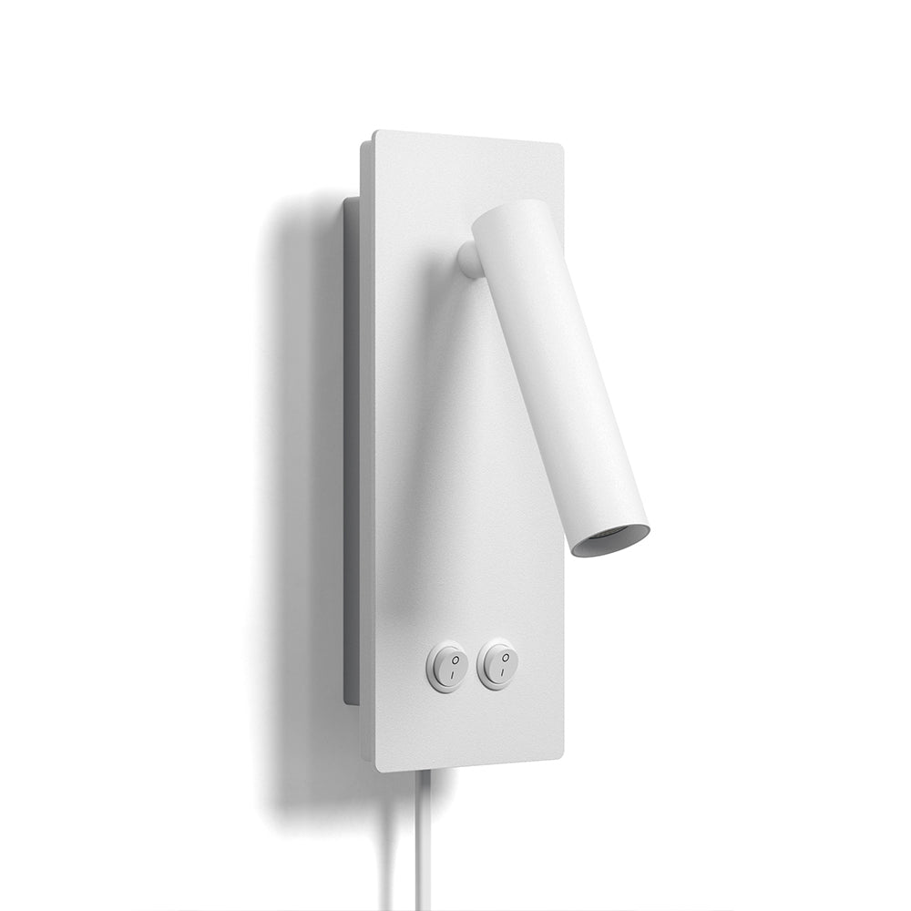 Lunavo | LED Wandlamp met Flexibele Leesarm – USB & Hardwired of Plug-in Bedverlichting