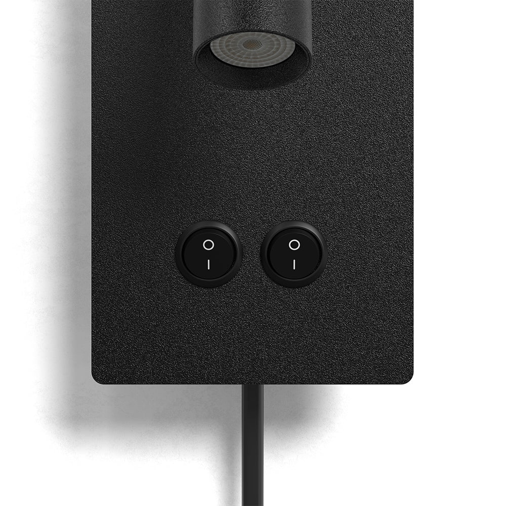 Lunavo | LED Wandlamp met Flexibele Leesarm – USB & Hardwired of Plug-in Bedverlichting