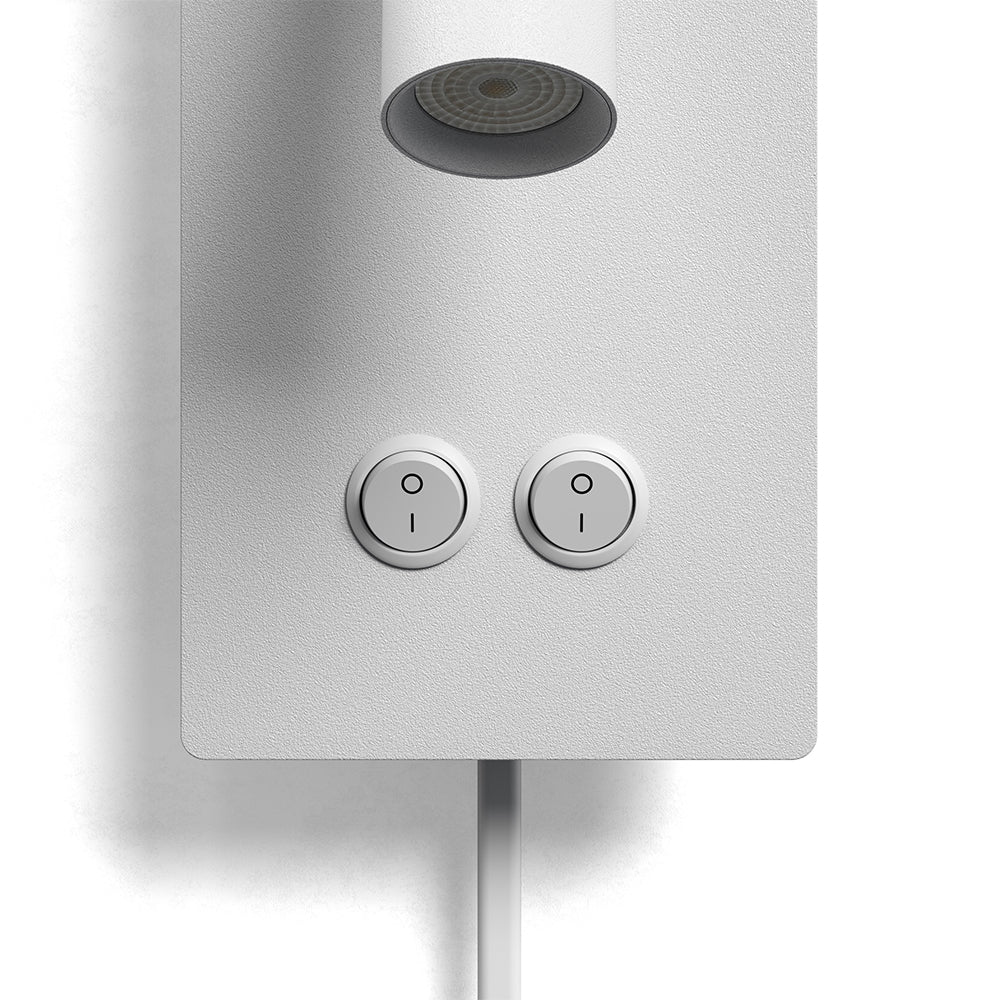 Lunavo | LED Wandlamp met Flexibele Leesarm – USB & Hardwired of Plug-in Bedverlichting