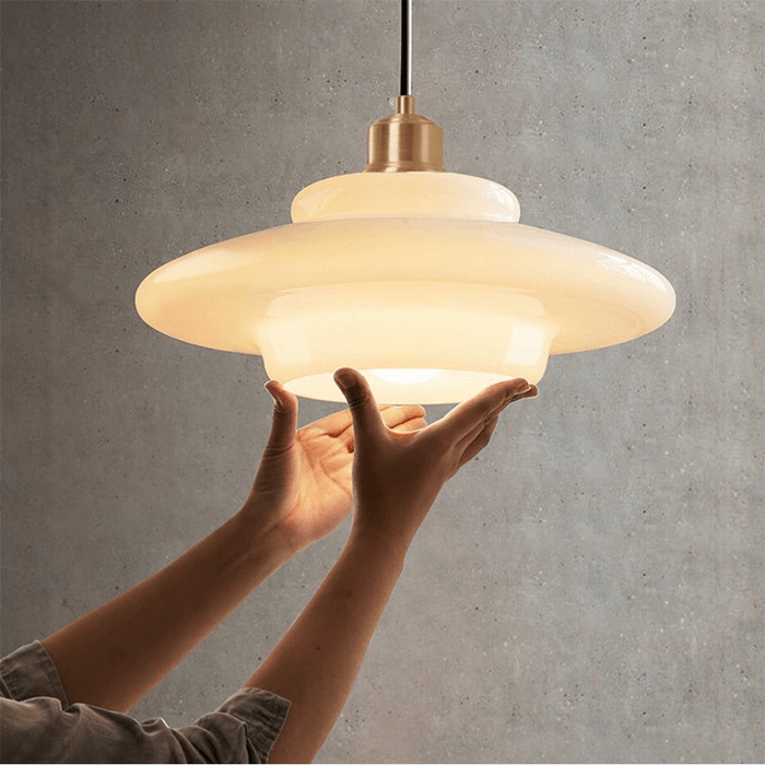 Opalune | Minimalistische Witte Glazen Hanglamp – Bolvormig Design & Zacht Diffuus Licht