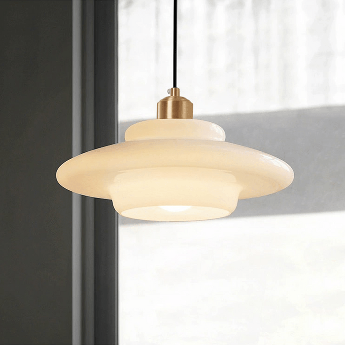 Opalune | Minimalistische Witte Glazen Hanglamp – Bolvormig Design & Zacht Diffuus Licht