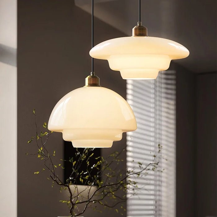Opalune | Minimalistische Witte Glazen Hanglamp – Bolvormig Design & Zacht Diffuus Licht