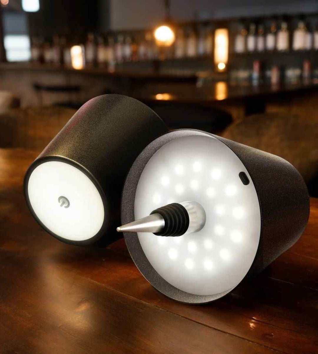 LuminaBottle | Luxe Oplaadbare Fleslamp – Warm LED Licht & USB-C Verlichting in Stijlvol Design