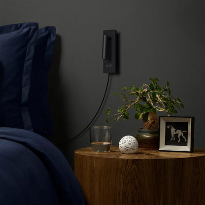 Lunavo | LED Wandlamp met Flexibele Leesarm – USB & Hardwired of Plug-in Bedverlichting