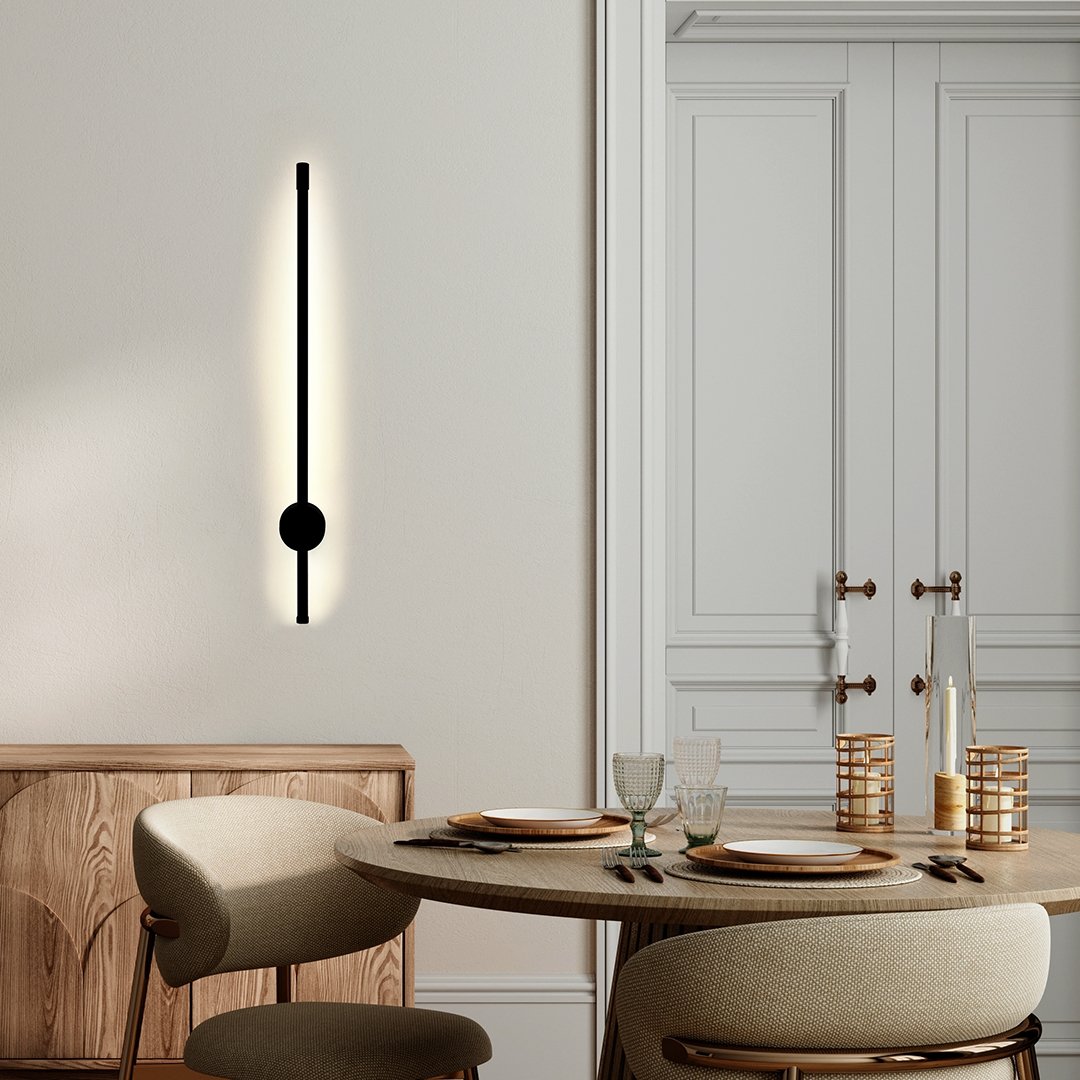 Perluxis™ | Minimalistische Wandlamp van Gelakt Aluminium – Dimbare LED met Afstandsbediening (3000K–6000K)
