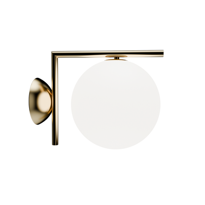 Opalune | Melkglazen Wandlamp – Opaal Bol in Messing, Zwart of Chroom voor Luxe Interieurs