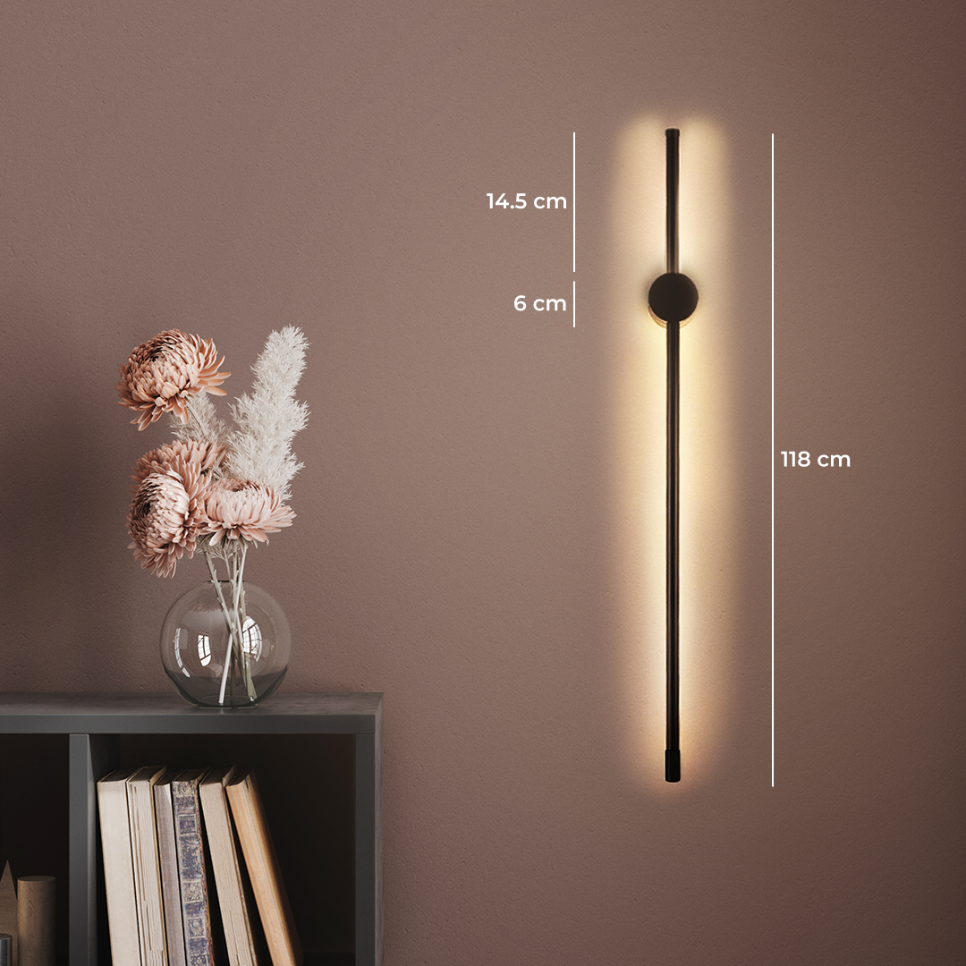 Perluxis™ | Minimalistische Wandlamp van Gelakt Aluminium – Dimbare LED met Afstandsbediening (3000K–6000K)