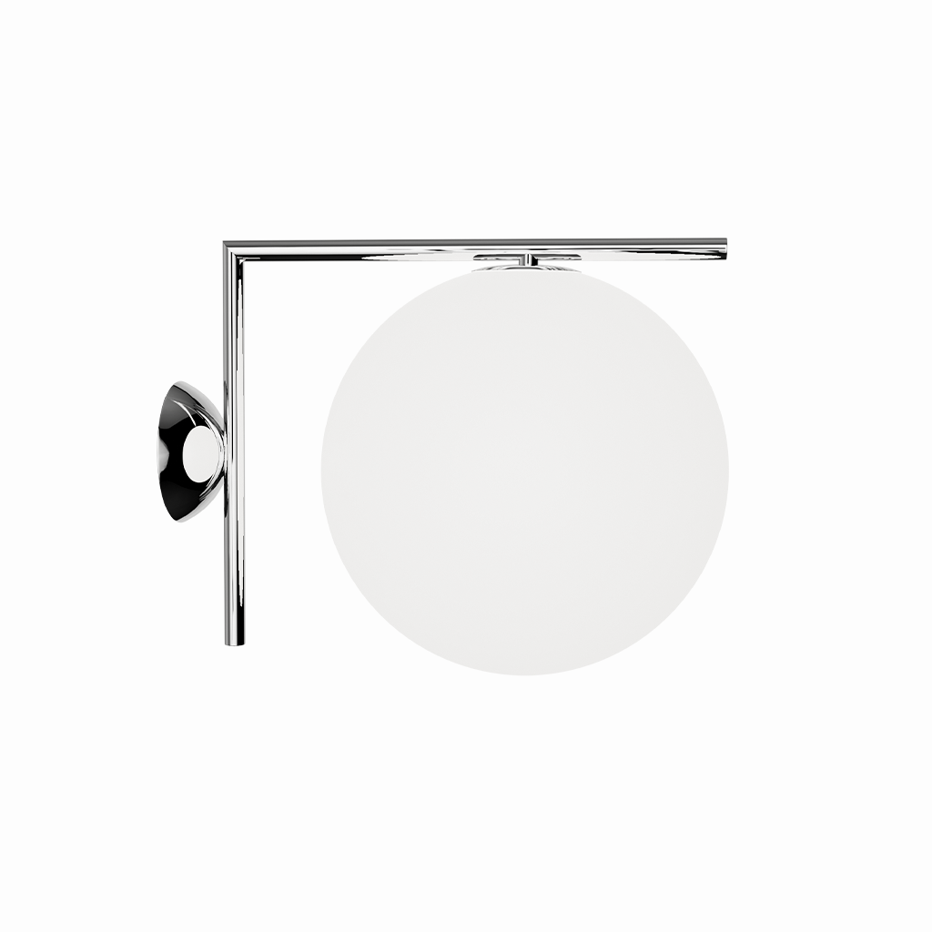 Opalune | Melkglazen Wandlamp – Opaal Bol in Messing, Zwart of Chroom voor Luxe Interieurs