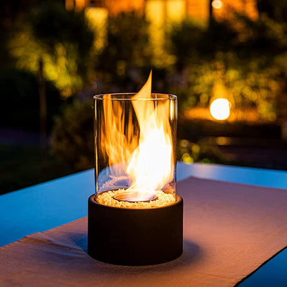Flamora™ | Sfeervolle Olie Tafelhaard met Echt Vuur – Voor Avonden vol Warmte en Stijl