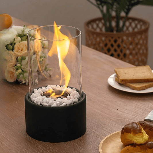 Flamora™ | Sfeervolle Olie Tafelhaard met Echt Vuur – Voor Avonden vol Warmte en Stijl