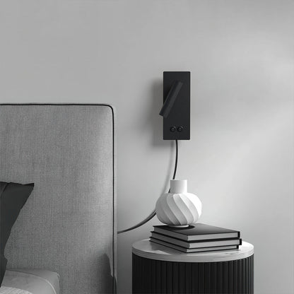 Lunavo | LED Wandlamp met Flexibele Leesarm – USB & Hardwired of Plug-in Bedverlichting